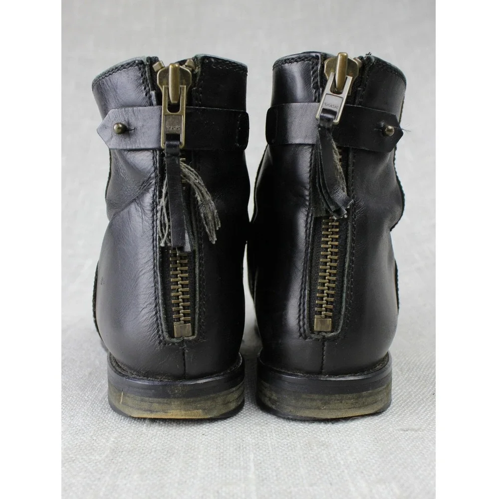 Madewell Hayes Black Leather Ankle Boots B2064 Size 7 Dead Stock Discontinued